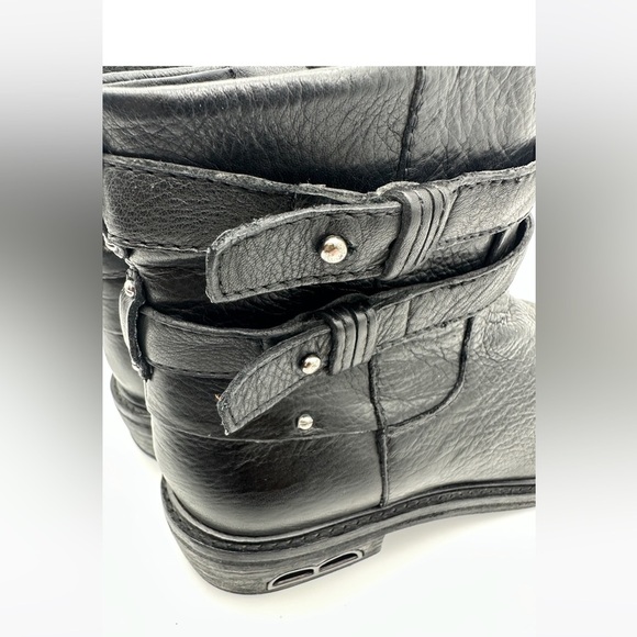 Dolce Vita Kiera Leather Moto Ankle Riding Bootie Black - Picture 8 of 12